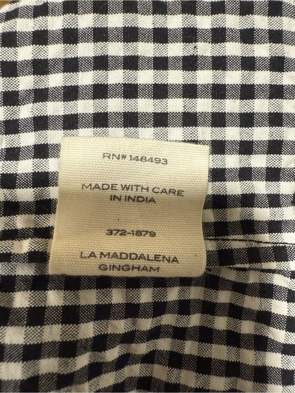 Doen Hilary top in black la Maddalena Gingham XS - Picture 4 of 4